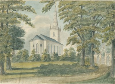 Capela do Grande Barr: pintura em aquarela, nd [1762-1802] de Stebbing Shaw