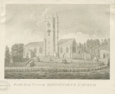 Igreja de Handsworth: gravura de Stebbing Shaw
