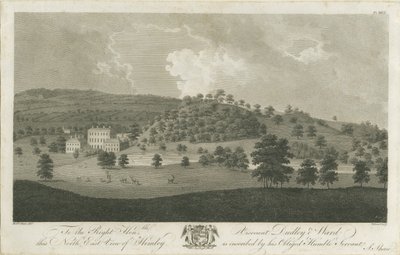 Himley Hall: gravura, nd [1762-1798] de Stebbing Shaw