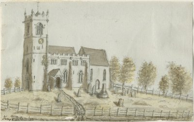 Igreja de Kings Bromley: pintura em aquarela, sd [c 1796] de Stebbing Shaw