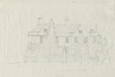 Madeley - [ Sr. Young "s] House: desenho a lápis, sd [ Séc. 18] de Stebbing Shaw