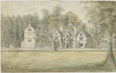 Norton Canes - Little Wyrley Hall: pintura em aquarela, nd [1762-1802] de Stebbing Shaw