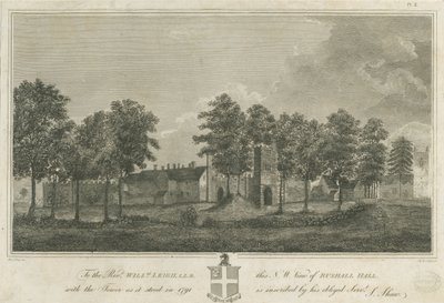 Castelo - Salão Rushall: gravura de Stebbing Shaw