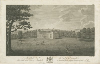 Sandwell Park - Hall: engraving, nd [1762-1798] de Stebbing Shaw