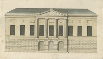 Stafford - County Gaol: pintura a aquarela, sd [c 1794] (pintura) de Stebbing Shaw