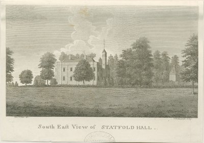 Statfold Hall: gravura, nd [1762-1798] (impressão) de Stebbing Shaw