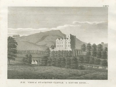 Castelo de Stourton e Kinver Edge: gravura, nd [1799] (impressão) de Stebbing Shaw