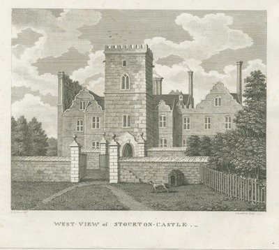 Castelo de Stourton: gravura de Stebbing Shaw