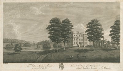 Swinfen Hall: gravura, nd [1762-1798] (impressão) de Stebbing Shaw