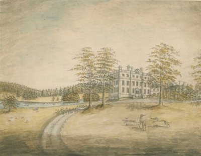 Swinfen Hall: pintura em aquarela, nd [c 1762-1798] de Stebbing Shaw