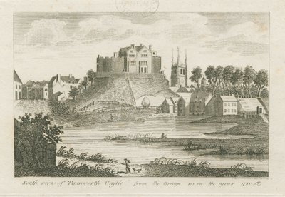 Castelo de Tamworth: gravura de Stebbing Shaw