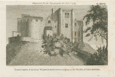 Castelo de Tamworth: gravura, nd [c 1799] (impressão) de Stebbing Shaw