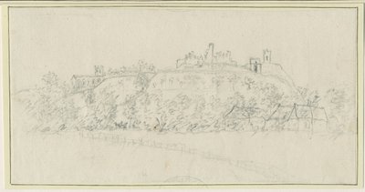 Castelo de Tutbury: desenho a lápis, nd [1762-1802] de Stebbing Shaw