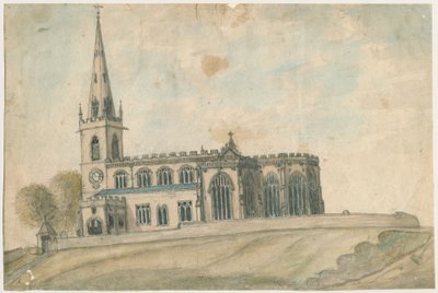Igreja de Wednesbury: pintura em aquarela, nd [1762-1802] de Stebbing Shaw