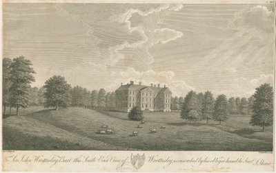 Wrottesley Hall: gravura, nd [c 1798] (impressão) de Stebbing Shaw