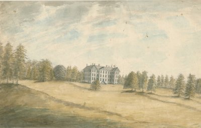 Wrottesley Hall: pintura em aquarela, nd [1762-1802] de Stebbing Shaw