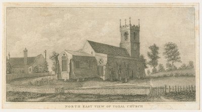 Igreja Yoxall: gravura, nd [c 1798] (impressão) de Stebbing Shaw