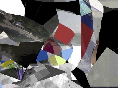 Colagem abstrata moderna de Stefan Fransson