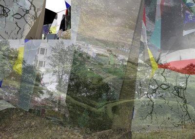 Paisagem urbana surreal em camadas de Stefan Fransson