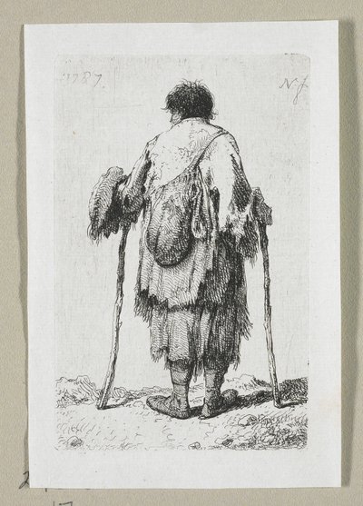 O mendigo visto de trás de Stefan Juliusz Norblin de la Gourdaine