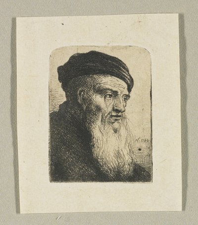Chefe de um Homem em Perfil de Três Trimestres de Stefan Juliusz Norblin de la Gourdaine