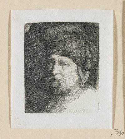 Chefe de um homem com Turban de Stefan Juliusz Norblin de la Gourdaine