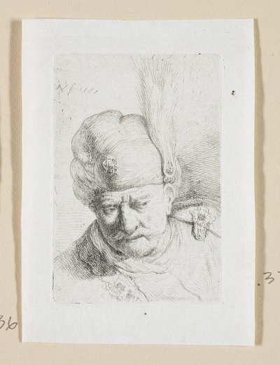 Chefe de um homem com um Turban Adornado com uma Pena de Stefan Juliusz Norblin de la Gourdaine