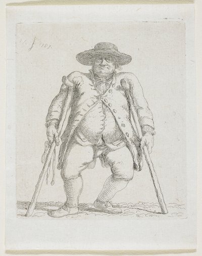 Homem com muletas; "Orlandini"; "Orlandini". de Stefan Juliusz Norblin de la Gourdaine