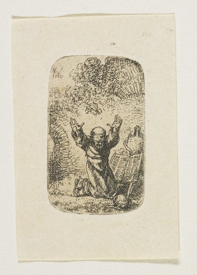 Monge em Oração de Stefan Juliusz Norblin de la Gourdaine