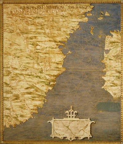 Mapa do Cabo da Boa Esperança de Stefano Bonsignori