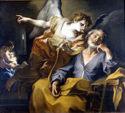 The Dream of Joseph Painting de Stefano Maria dit Legnanino (1660-1715) 1708 Museo Civico, Novara, Itália (pseudônimo1471) de Stefano Maria Legnani