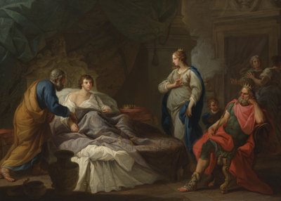 Anseio de Antiochus para Stratonice, c.1740 (óleo sobre tela) de Stefano Pozzi