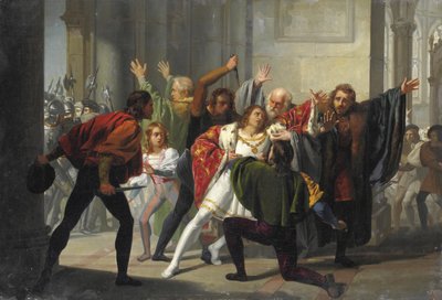 A conspiração Pazzi de Stefano Ussi (1822-1901) - Coleção Privada - "La congiura dei Pazzi de Stefano Ussi