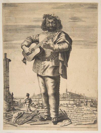 Carlo Cantu chamado Buffetto, 1646. Criadores: Stefano della Bella, Jean Couvay. de Stefano della Bella, Jean Couvay