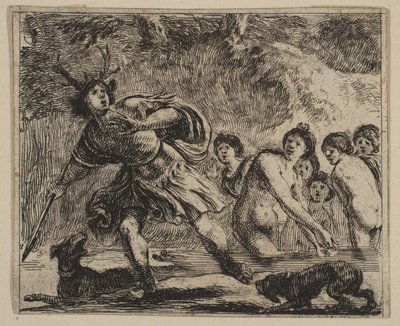 Acteon, de Game of Mythology Jeu de la Mythologie, 1644. de Stefano della Bella