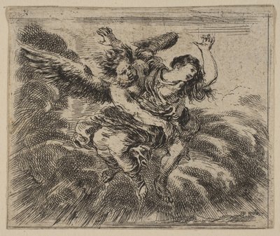 Boreas e Oreithyia, de Game of Mythology Jeu de la Mythologie, 1644. de Stefano della Bella
