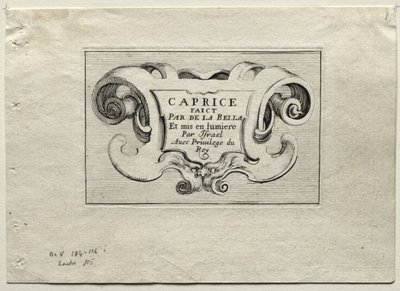 Caprichos: Página de rosto. de Stefano della Bella