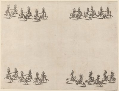 Cavaliers lutando com espadas, 1652. de Stefano della Bella
