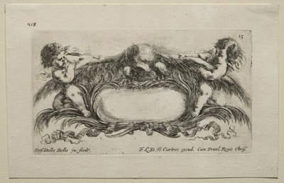 Coleção de vários caprichos e novos desenhos de cartelas e ornamentos: no 15. de Stefano della Bella