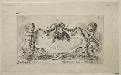 Coleção de vários caprichos e novos desenhos de cartelas e ornamentos: no 17. de Stefano della Bella