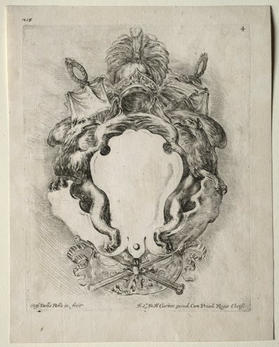 Coleção de vários caprichos e novos desenhos de cartelas e ornamentos: No. 4. de Stefano della Bella