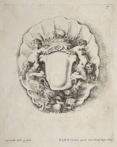 Coleção de Vários Caprichos e Novos Desenhos de Cartuchos e Ornamentos: Nº 7 de Stefano della Bella