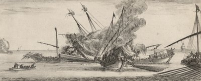 Combate Naval (ataque ao papel) de Stefano della Bella