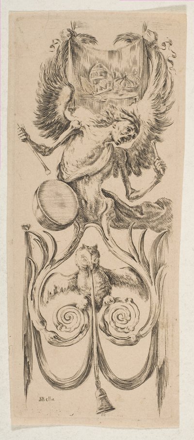 Morte batendo um tambor, ca. 1653. de Stefano della Bella