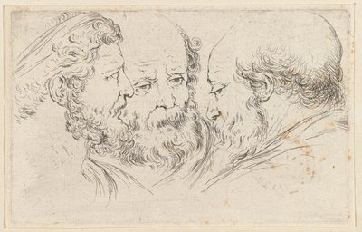 Três cabeças de filósofos de Stefano della Bella