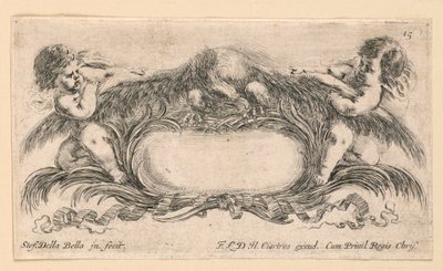 Escudo, nº. 15 de "Coleção de vários caprichos e nove invenções de pastas e enfeites" de Stefano della Bella