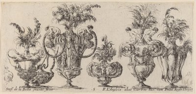 Vasos Fantásticos, provavelmente 1646. de Stefano della Bella