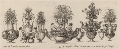 Vasos Fantásticos, provavelmente 1646. de Stefano della Bella