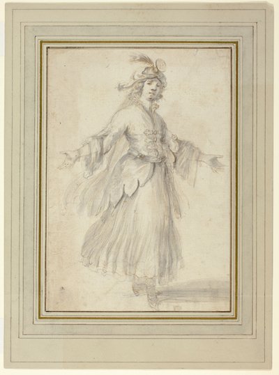 Dançarina em um traje exótico de Stefano della Bella