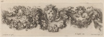 Festoon com brasão de Medici de Stefano della Bella